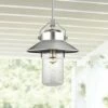 Outlet 🔥 Feiss Boynton 15 1/2"H Brushed Steel Outdoor Hanging Light ❤️