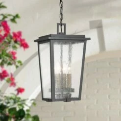 Best deal ✨ Minka Lavery Cantebury 16 1/4" High Sand Black Outdoor Hanging Light ✨