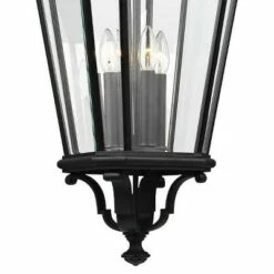Discount 🎁 Feiss Cotswold Lane 31" High Black and Beveled Glass Hanging Light ⌛