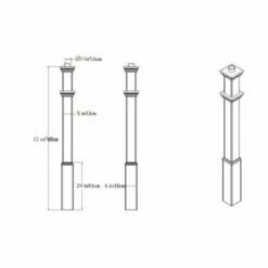 Outlet 🤩 Vita Burton Composite Lamp Post 👍 -Outdoor Lighting Store unnamed file 2358