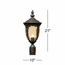 Deals 👍 John Timberland Post Light Veranda Bronze 21" 🔨 Hammered Glass for Deck Porch Yard Patio 👍 -Outdoor Lighting Store unnamed file 2383