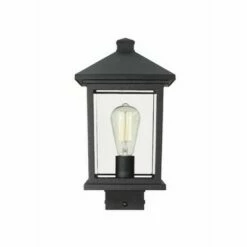 Best deal ⭐ 1 Light Outdoor Post Mount Sconce Black - Aurora Lighting 🎉