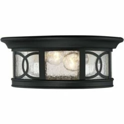Hot Sale ✔️ John Timberland Outdoor Ceiling Light Fixture Black 12" Seedy Glass for Exterior House Porch 👍 -Outdoor Lighting Store unnamed file 240