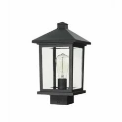 Best deal ⭐ 1 Light Outdoor Post Mount Sconce Black - Aurora Lighting 🎉 -Outdoor Lighting Store unnamed file 2400