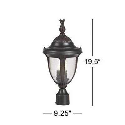 New ๐ John Timberland Traditional Outdoor Post Light Bronze Cast Aluminum 19 1/2" Seedy Glass for Exterior Garden Yard Driveway โญ 4 New ๐ John Timberland Traditional Outdoor Post Light Bronze Cast Aluminum 19 1/2" Seedy Glass for Exterior Garden Yard Driveway โญ - Image 2