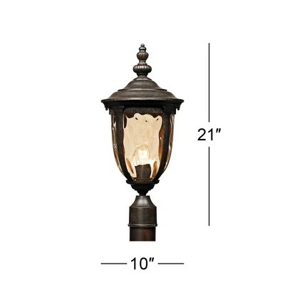 Deals โค๏ธ John Timberland Outdoor Post Light Fixture LED Veranda Bronze 37" Clear ๐จ Hammered Glass for Exterior House Porch Patio Garden Yard ๐ 6 Deals โค๏ธ John Timberland Outdoor Post Light Fixture LED Veranda Bronze 37" Clear ๐จ Hammered Glass for Exterior House Porch Patio Garden Yard ๐ - Image 4
