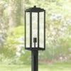 Discount 🎁 John Timberland Modern Contemporary Outdoor Post Light Fixture Mystic Black 21 3/4" Clear Glass Exterior House Porch Patio Outside 🌟 -Outdoor Lighting Store unnamed file 2436
