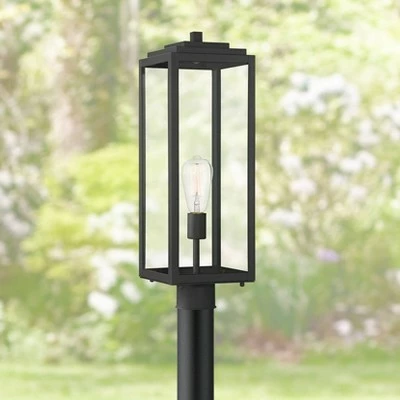 Discount ๐ John Timberland Modern Contemporary Outdoor Post Light Fixture Mystic Black 21 3/4" Clear Glass Exterior House Porch Patio Outside ๐ 3 Discount ๐ John Timberland Modern Contemporary Outdoor Post Light Fixture Mystic Black 21 3/4" Clear Glass Exterior House Porch Patio Outside ๐