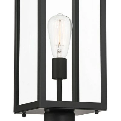Discount ๐ John Timberland Modern Contemporary Outdoor Post Light Fixture Mystic Black 21 3/4" Clear Glass Exterior House Porch Patio Outside ๐ 4 Discount ๐ John Timberland Modern Contemporary Outdoor Post Light Fixture Mystic Black 21 3/4" Clear Glass Exterior House Porch Patio Outside ๐ - Image 2