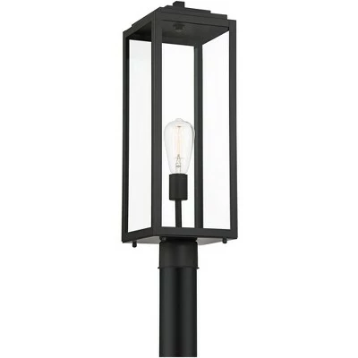 Discount ๐ John Timberland Modern Contemporary Outdoor Post Light Fixture Mystic Black 21 3/4" Clear Glass Exterior House Porch Patio Outside ๐ 6 Discount ๐ John Timberland Modern Contemporary Outdoor Post Light Fixture Mystic Black 21 3/4" Clear Glass Exterior House Porch Patio Outside ๐ - Image 4
