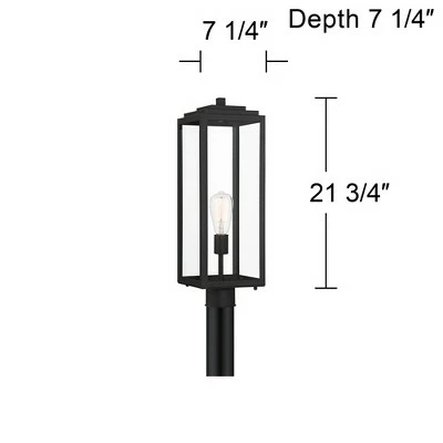 Discount ๐ John Timberland Modern Contemporary Outdoor Post Light Fixture Mystic Black 21 3/4" Clear Glass Exterior House Porch Patio Outside ๐ 8 Discount ๐ John Timberland Modern Contemporary Outdoor Post Light Fixture Mystic Black 21 3/4" Clear Glass Exterior House Porch Patio Outside ๐ - Image 6