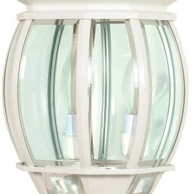 Coupon ✔️ 3 Light Outdoor Post Lantern with Beveled Glass Shade White - Aurora Lighting ⌛ 3 Coupon ✔️ 3 Light Outdoor Post Lantern with Beveled Glass Shade White - Aurora Lighting ⌛