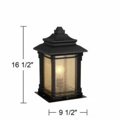 New 😍 Franklin Iron Works Outdoor Light Fixture Bronze 16.5" Textured Glass for Exterior House Porch Patio 💯 -Outdoor Lighting Store unnamed file 2461