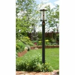 Hot Sale 👏 Franklin Iron Works Modern Post Light Fixture Bronze 15 3/4" Clear and Frosted Double Glass Lantern for Garden Yard Driveway 🎁 -Outdoor Lighting Store unnamed file 2481