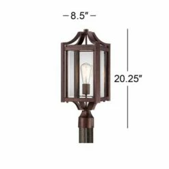 Best Sale ✔️ Franklin Iron Works Rustic Farmhouse Outdoor Post Light Fixture Bronze Iron 20 1/4" Clear Beveled Glass for Exterior Garden Yard ⌛ -Outdoor Lighting Store unnamed file 2499