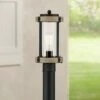 Best reviews of 🌟 John Timberland Rustic Outdoor Post Light Fixture Black Metal Gray Wood Finish 14 1/2" Clear Glass for Exterior House Porch Patio Outside 🤩 -Outdoor Lighting Store unnamed file 2504