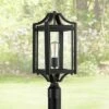 Hot Sale 🌟 Franklin Iron Works Rustic Farmhouse Outdoor Post Light Fixture Black 20 1/4" Clear Glass House Porch Patio Garden Yard Walkway ⭐ -Outdoor Lighting Store unnamed file 2509