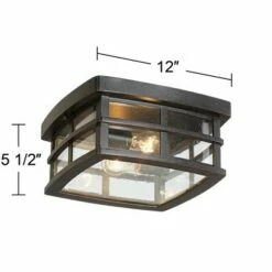 Top 10 🤩 John Timberland Mission Outdoor Ceiling Light Fixture Oil Rubbed Bronze 12" Clear Seedy Glass for Exterior House Porch Patio Deck 👏 -Outdoor Lighting Store unnamed file 251