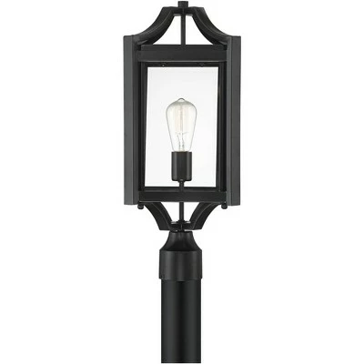 Hot Sale 🌟 Franklin Iron Works Rustic Farmhouse Outdoor Post Light Fixture Black 20 1/4" Clear Glass House Porch Patio Garden Yard Walkway ⭐ 5 Hot Sale 🌟 Franklin Iron Works Rustic Farmhouse Outdoor Post Light Fixture Black 20 1/4" Clear Glass House Porch Patio Garden Yard Walkway ⭐ - Image 3