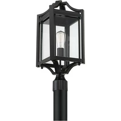 Hot Sale 🌟 Franklin Iron Works Rustic Farmhouse Outdoor Post Light Fixture Black 20 1/4" Clear Glass House Porch Patio Garden Yard Walkway ⭐ 6 Hot Sale 🌟 Franklin Iron Works Rustic Farmhouse Outdoor Post Light Fixture Black 20 1/4" Clear Glass House Porch Patio Garden Yard Walkway ⭐ - Image 4