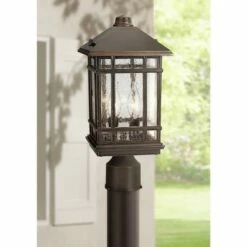 Deals 🎉 Kathy Ireland J du J Sierra Craftsman 14" High Outdoor Post Mount Light 🎉