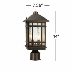 Deals 🎉 Kathy Ireland J du J Sierra Craftsman 14" High Outdoor Post Mount Light 🎉 -Outdoor Lighting Store unnamed file 2523