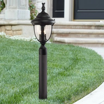 Cheapest 😍 John Timberland Traditional Outdoor Post Light Fixture LED Black 35 1/2" Seeded Glass for Exterior Garden Yard Driveway Walkway 🥰 3 Cheapest 😍 John Timberland Traditional Outdoor Post Light Fixture LED Black 35 1/2" Seeded Glass for Exterior Garden Yard Driveway Walkway 🥰