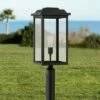 Best Sale 🤩 John Timberland Modern Outdoor Post Light Fixture Textured Black 22 1/2" Clear Glass for Exterior House Porch Patio Outside Deck 😉 -Outdoor Lighting Store unnamed file 2535