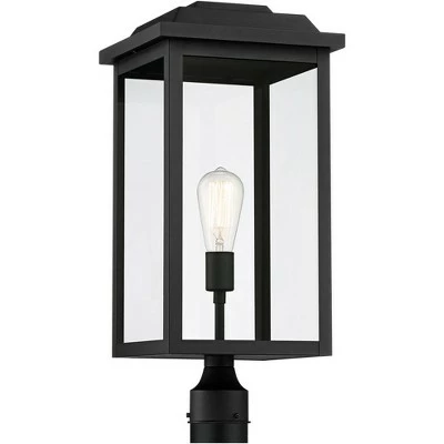 Best Sale 🤩 John Timberland Modern Outdoor Post Light Fixture Textured Black 22 1/2" Clear Glass for Exterior House Porch Patio Outside Deck 😉 3 Best Sale 🤩 John Timberland Modern Outdoor Post Light Fixture Textured Black 22 1/2" Clear Glass for Exterior House Porch Patio Outside Deck 😉 - Image 2