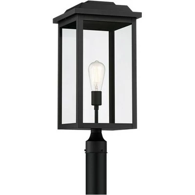 Best Sale 🤩 John Timberland Modern Outdoor Post Light Fixture Textured Black 22 1/2" Clear Glass for Exterior House Porch Patio Outside Deck 😉 4 Best Sale 🤩 John Timberland Modern Outdoor Post Light Fixture Textured Black 22 1/2" Clear Glass for Exterior House Porch Patio Outside Deck 😉 - Image 3