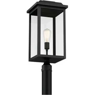 Best Sale 🤩 John Timberland Modern Outdoor Post Light Fixture Textured Black 22 1/2" Clear Glass for Exterior House Porch Patio Outside Deck 😉 5 Best Sale 🤩 John Timberland Modern Outdoor Post Light Fixture Textured Black 22 1/2" Clear Glass for Exterior House Porch Patio Outside Deck 😉 - Image 4