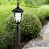 Best reviews of 🎁 John Timberland Outdoor Post Light Fixture LED Matte Black 33" Clear 🔨 Hammered Glass for Exterior House Porch Patio Garden Yard 🛒