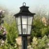Discount 😍 John Timberland Modern Outdoor Post Light Black 19 1/2" Clear Seeded Tapered Glass Exterior House Porch Patio Outside Deck Garage ⌛ -Outdoor Lighting Store unnamed file 2565