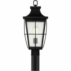 Discount 😍 John Timberland Modern Outdoor Post Light Black 19 1/2" Clear Seeded Tapered Glass Exterior House Porch Patio Outside Deck Garage ⌛ -Outdoor Lighting Store unnamed file 2567