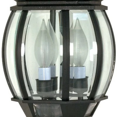 Deals ๐คฉ 3 Light Outdoor Textured Post Lantern Black - Aurora Lighting ๐ 4 Deals ๐คฉ 3 Light Outdoor Textured Post Lantern Black - Aurora Lighting ๐ - Image 2