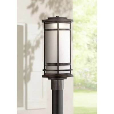 Best Pirce 🔥 Possini Euro Design Modern Outdoor Post Light Fixture Bronze Metal 19" Etched Glass Shade for Exterior House Porch Patio Outside 🔥 2 Best Pirce 🔥 Possini Euro Design Modern Outdoor Post Light Fixture Bronze Metal 19" Etched Glass Shade for Exterior House Porch Patio Outside 🔥