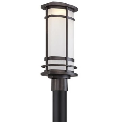 Best Pirce 🔥 Possini Euro Design Modern Outdoor Post Light Fixture Bronze Metal 19" Etched Glass Shade for Exterior House Porch Patio Outside 🔥 4 Best Pirce 🔥 Possini Euro Design Modern Outdoor Post Light Fixture Bronze Metal 19" Etched Glass Shade for Exterior House Porch Patio Outside 🔥 - Image 3