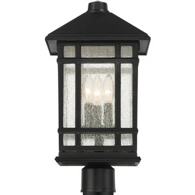 Brand new ❤️ Kathy Ireland Sierra Craftsman 18"H Black Outdoor Post Mount Light 🛒 4 Brand new ❤️ Kathy Ireland Sierra Craftsman 18"H Black Outdoor Post Mount Light 🛒 - Image 2