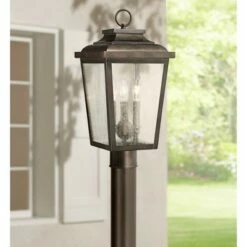 Coupon 💯 Minka Lavery Irvington Manor 18" High Bronze Outdoor Post Mount Light 🤩