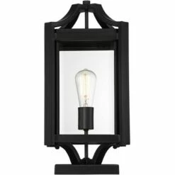 Best Sale 😉 Franklin Iron Works Rockford Collection 17 3/4" High Black Pier Mount Light 😀 -Outdoor Lighting Store unnamed file 2644