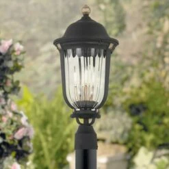 Best Sale 👍 Minka Lavery Peale Street 21 3/4" H Sand Coal and Vermeil Gold Outdoor Post Light 😍