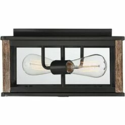 Discount 🤩 John Timberland Modern Western Flushmount Outdoor Ceiling Light Fixture Bronze Wood Finish Grain 13" Clear Glass for Exterior House Porch 🥰 -Outdoor Lighting Store unnamed file 266