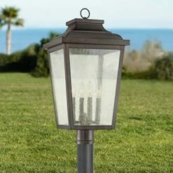 Best reviews of 😉 Minka Lavery Irvington Manor 24 1/4"H Chelesa Bronze Outdoor Post Light ✔️