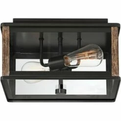 Discount 🤩 John Timberland Modern Western Flushmount Outdoor Ceiling Light Fixture Bronze Wood Finish Grain 13" Clear Glass for Exterior House Porch 🥰 -Outdoor Lighting Store unnamed file 267