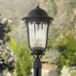 Top 10 💯 Minka Lavery Peale Street 25" High Sand Coal and Vermeil Gold Outdoor Post Light 🎁