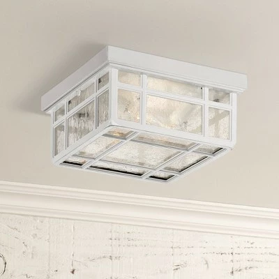 Brand new 🎁 Kathy Ireland Sierra Craftsman 10 1/2"W White Outdoor Ceiling Light 🥰 3 Brand new 🎁 Kathy Ireland Sierra Craftsman 10 1/2"W White Outdoor Ceiling Light 🥰