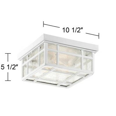 Brand new 🎁 Kathy Ireland Sierra Craftsman 10 1/2"W White Outdoor Ceiling Light 🥰 9 Brand new 🎁 Kathy Ireland Sierra Craftsman 10 1/2"W White Outdoor Ceiling Light 🥰 - Image 7