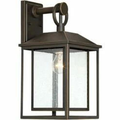 Flash Sale 🎁 John Timberland Mission Outdoor Wall Light Fixture Bronze 18" Textured Glass for Exterior House Porch Patio Deck 🔥 -Outdoor Lighting Store unnamed file 2897