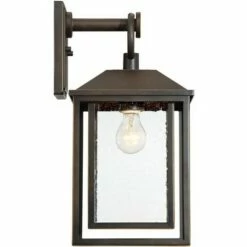 Flash Sale 🎁 John Timberland Mission Outdoor Wall Light Fixture Bronze 18" Textured Glass for Exterior House Porch Patio Deck 🔥 -Outdoor Lighting Store unnamed file 2898