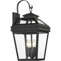 Flash Sale 🛒 John Timberland Traditional Outdoor Wall Light Fixture Textured Black Lantern 22" Clear Glass for Exterior House Porch Patio Deck 🎁 10 Flash Sale 🛒 John Timberland Traditional Outdoor Wall Light Fixture Textured Black Lantern 22" Clear Glass for Exterior House Porch Patio Deck 🎁 -Outdoor Lighting Store unnamed file 2906